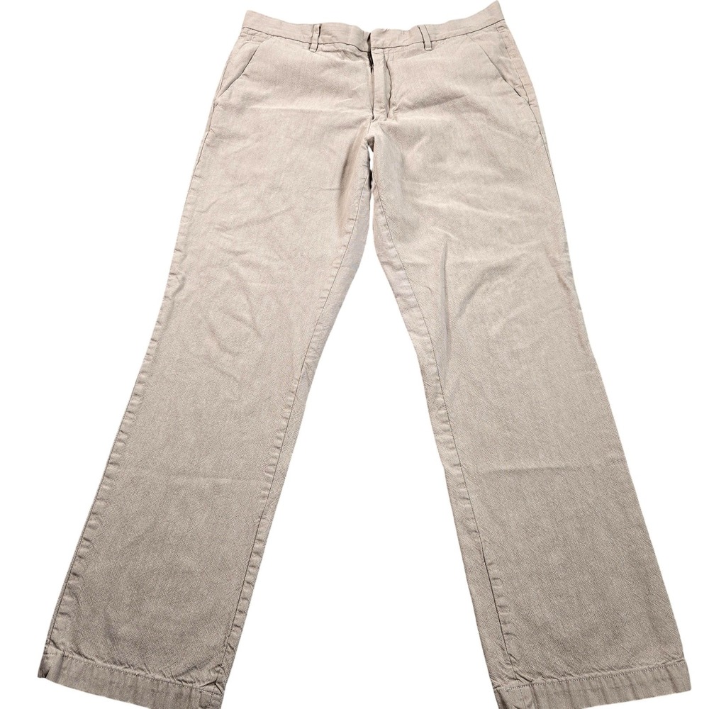 Banana Republic Pants Mens 34x30 (tag 33x32) Beige Straight Fit Chino Flat Front